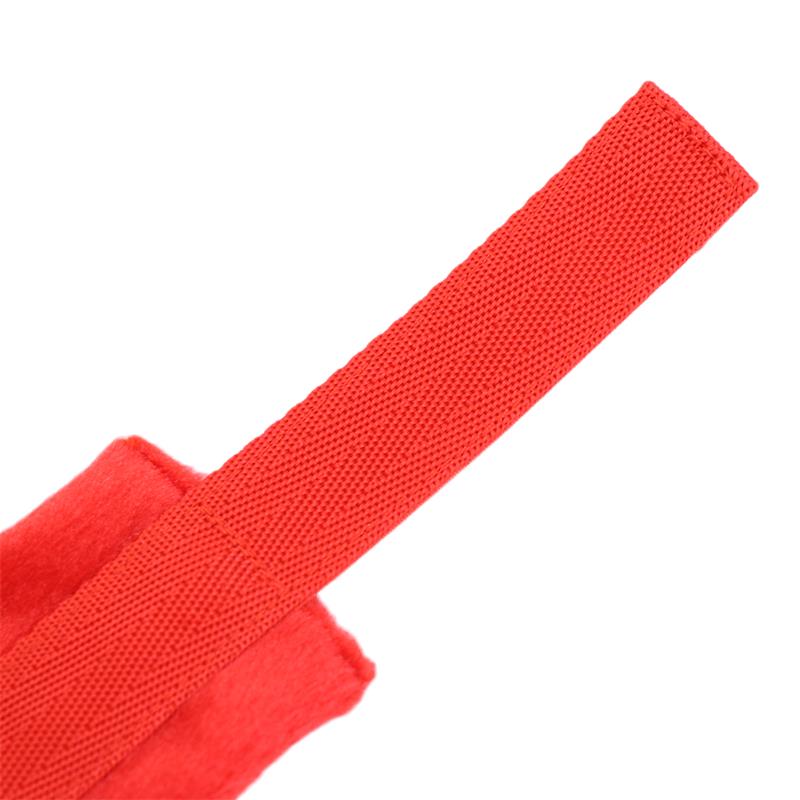 Handcuffs with Velcro with Long Fur Red — zdjęcie 4