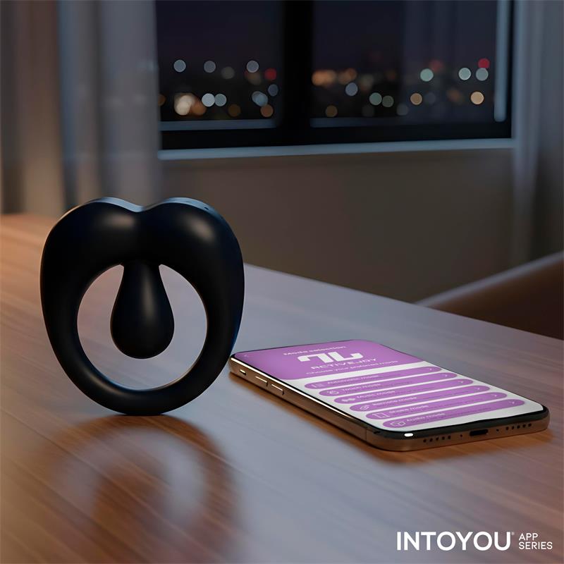 Kenny Penis Ring with Clitoris Stimulator and APP Night Blue — zdjęcie 6