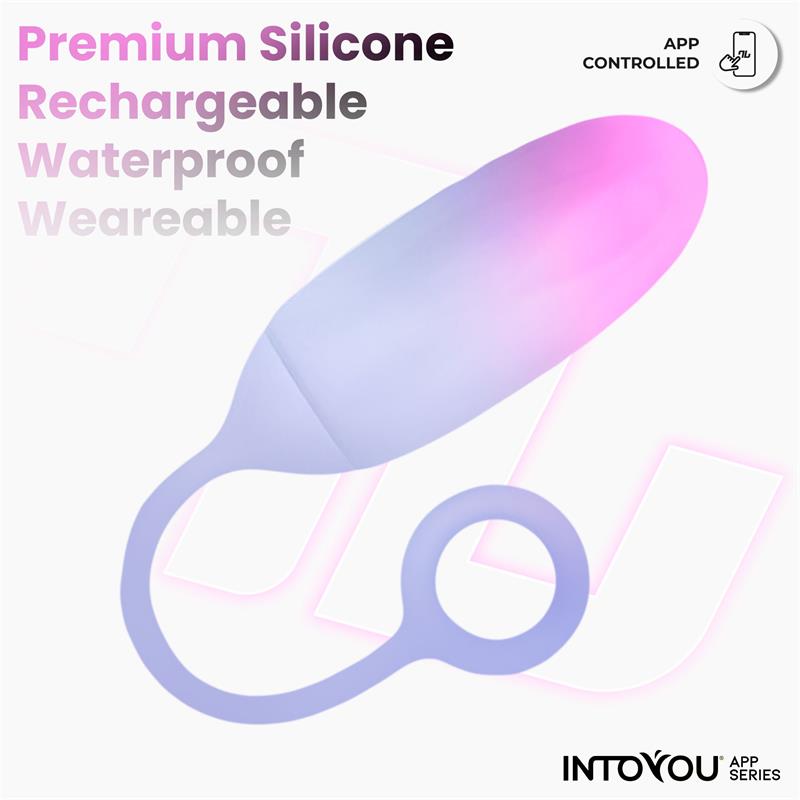 Vibrating Egg Double Layer Silicone with APP Pink/Blue — zdjęcie 4