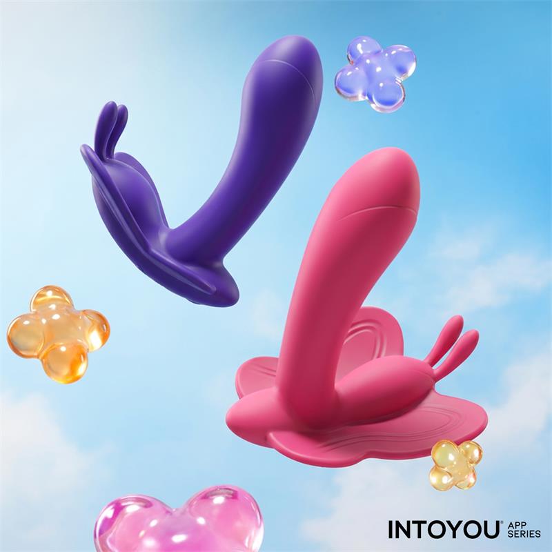 Wingy Butterfly Vibrator with App Peach Red — zdjęcie 6