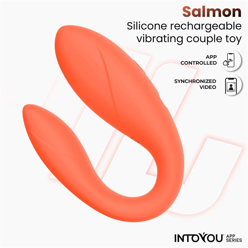 Couple Toy with App Flexible Silicone Salmon — zdjęcie 4