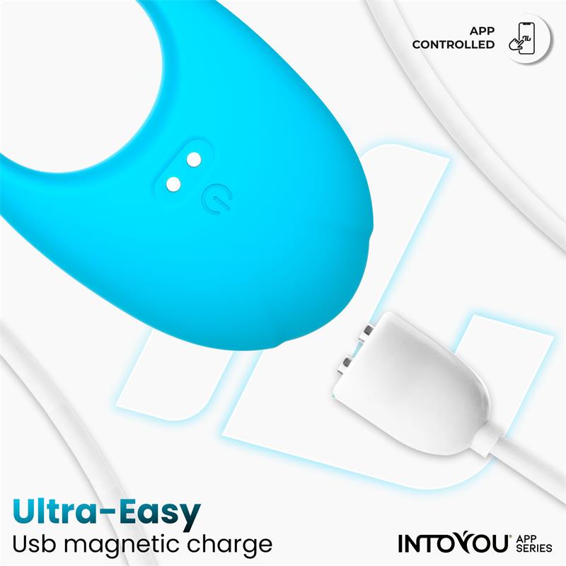 Ringo Silicone Vibrating Ring with App Blue Cl,48 — zdjęcie 4
