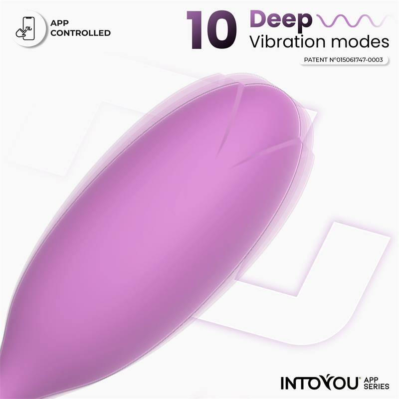 Logan Vibrating Egg with App Unibody Silicone Purple — zdjęcie 4