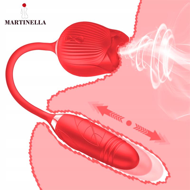 Airflow Rose and Thrusting Stimulator Egg USB — zdjęcie 4