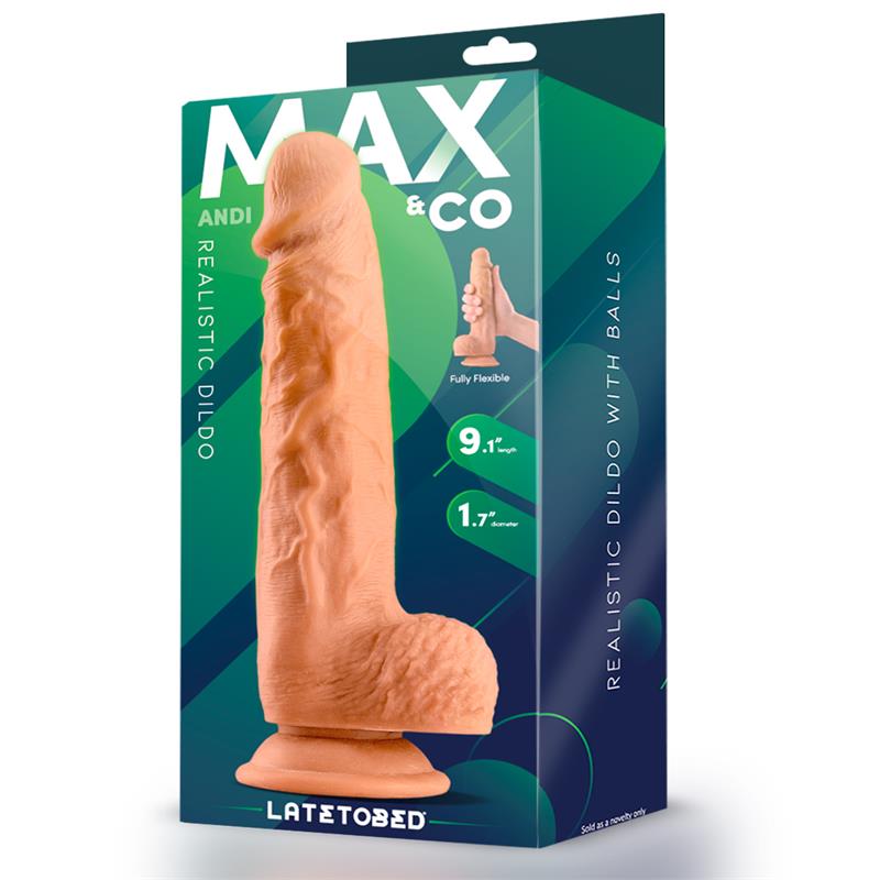 Andi Realistic Dildo with Testicles 9.1 Flesh — zdjęcie 4