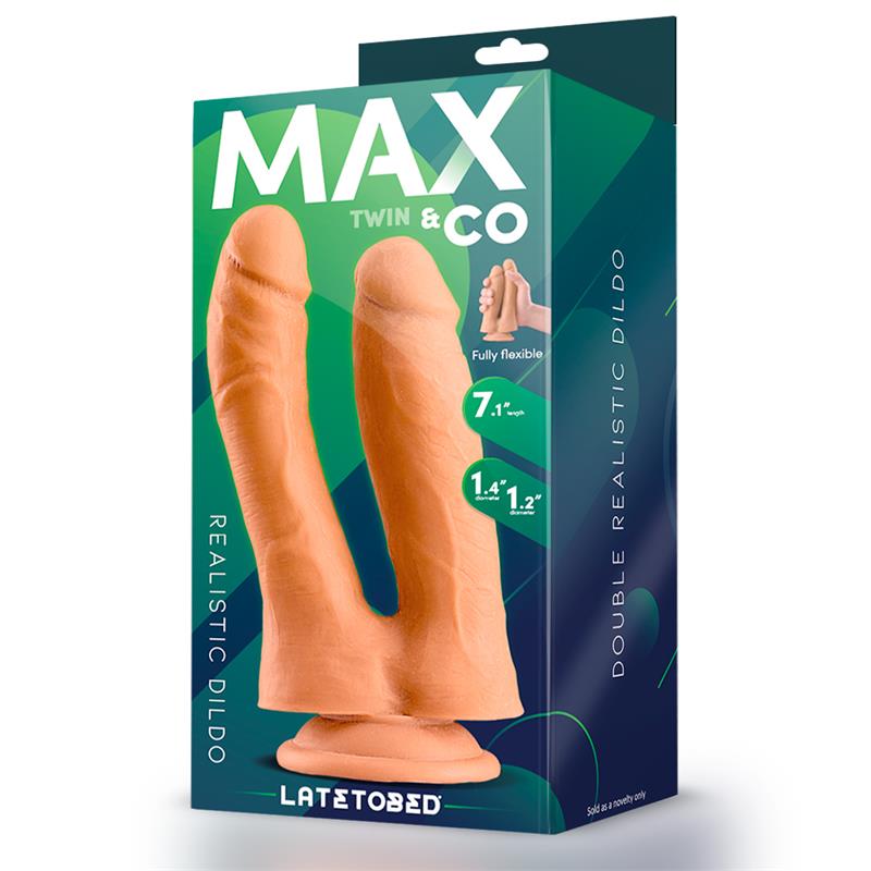 Twin Double Realistic Dildo 7.1 Flesh — zdjęcie 4
