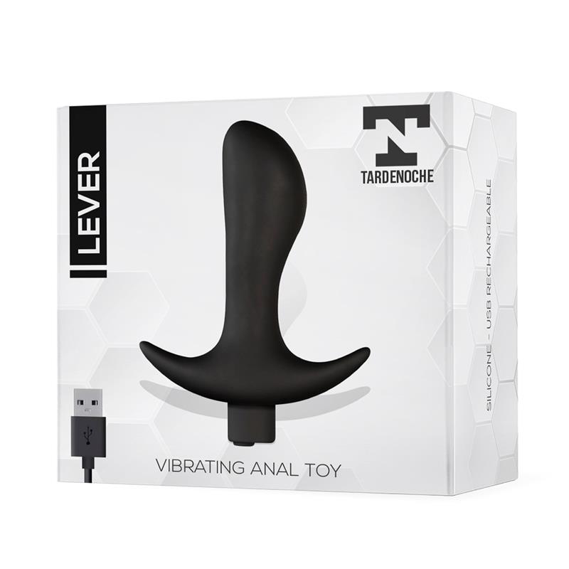 Lever Anal Plug with Vibration USB Silicone — zdjęcie 4