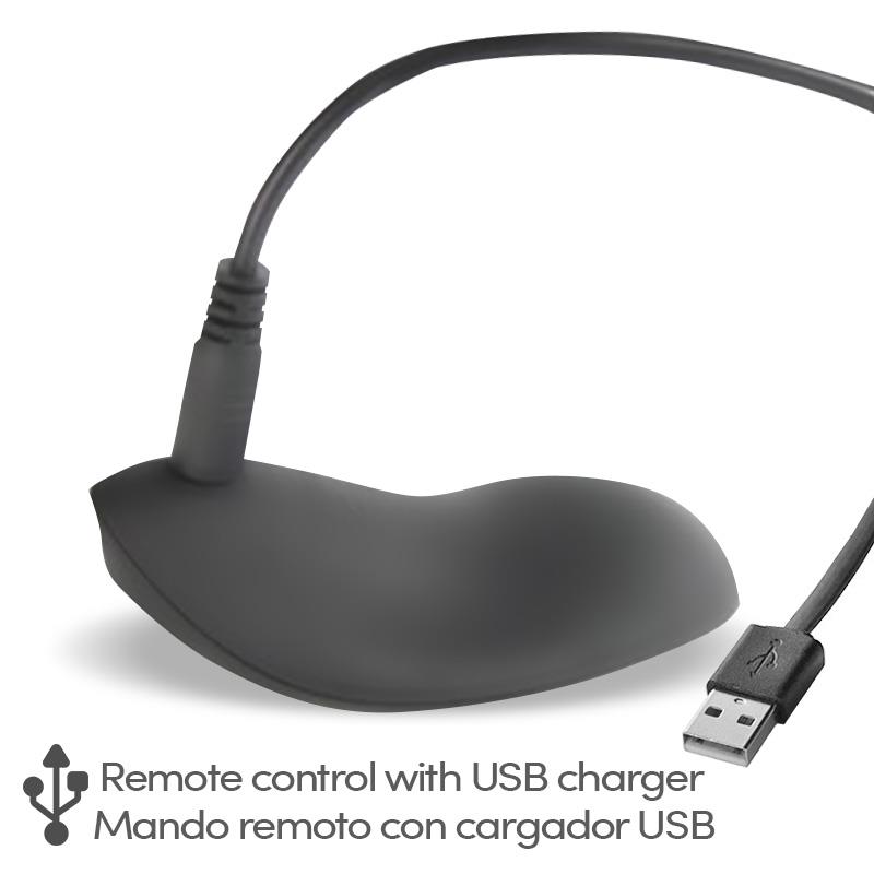 Reerin Dual Vibrating Ring USB Remote Control USB Silicone — zdjęcie 4