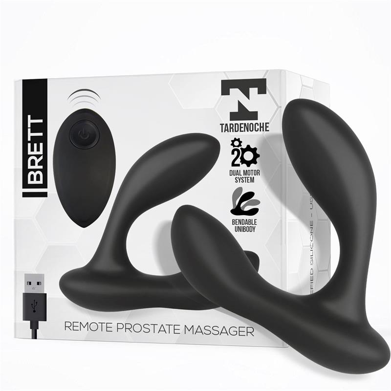 TARDENOCHE - Brett Prostate Massager Remote Control USB Liquid Silicone