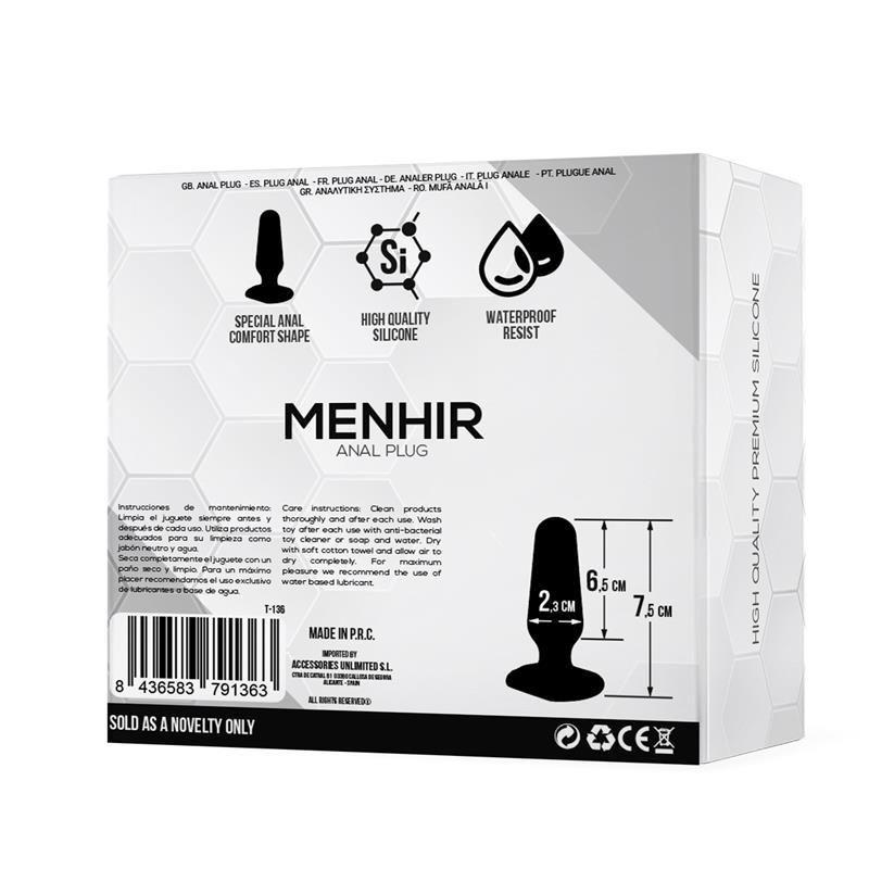 Menhir Anal Plug Silicone Black — zdjęcie 4