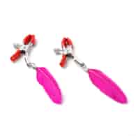 Zaciski Na Sutki Komplet  Piórka Różowe