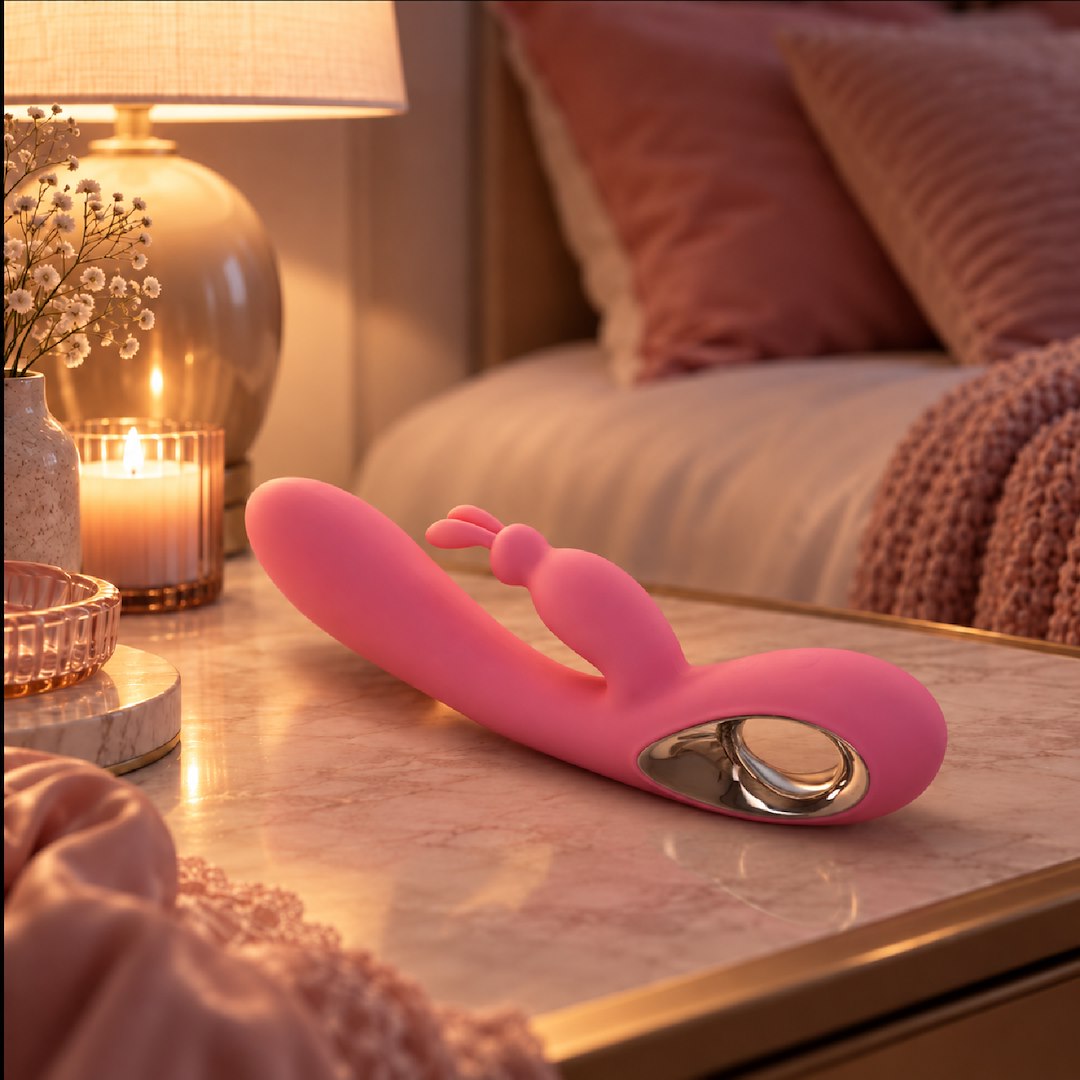 Wibrator Silikonowy Typ Króliczek Ładowany Usb Różowy — zdjęcie 7