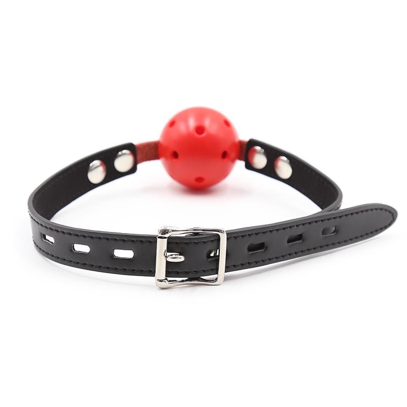 Ball Gag Breathable Black/Red — zdjęcie 5