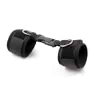 LATETOBED BDSM LINE Neoprene Handcuffs with Veldro Black