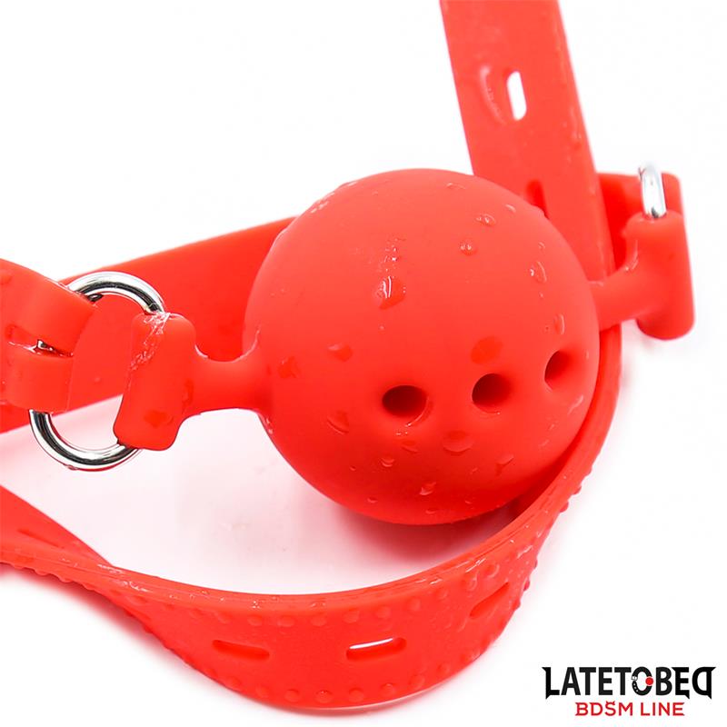 Breathable Silicone Ball Gag S - 4 cm — zdjęcie 5
