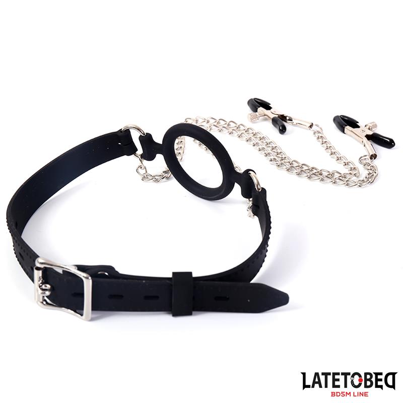 Open Mouth Gag with Nipple Clamps — zdjęcie 5