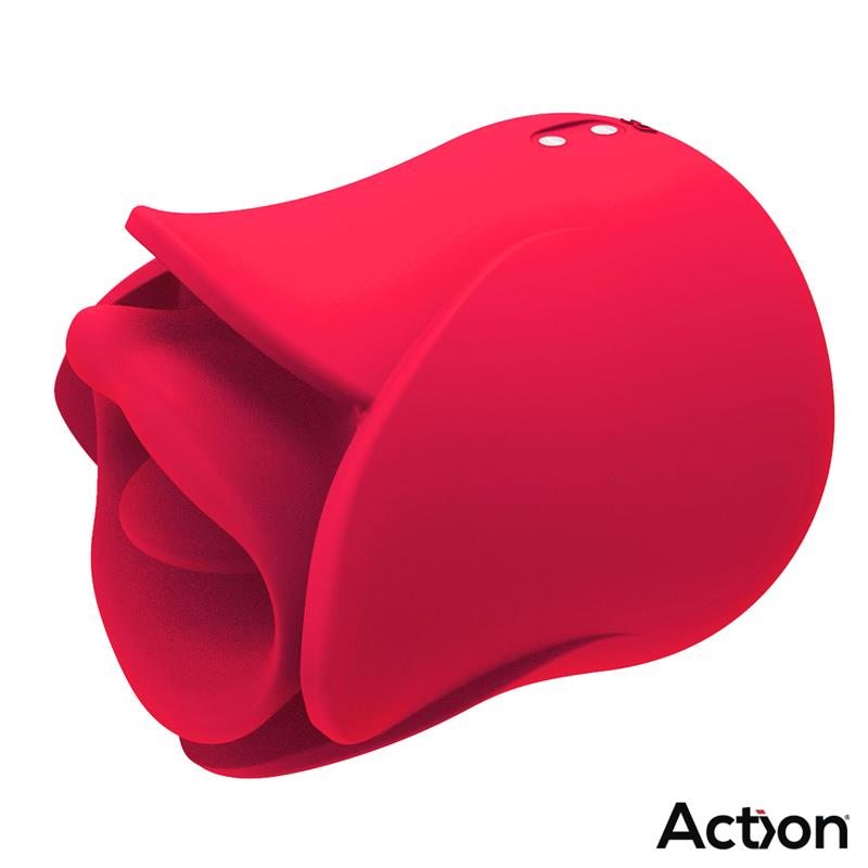 ACTION Meryl Vibe Stimulator Rose Shaped with Tongue 2 Motors — zdjęcie 5