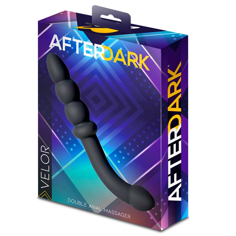 Velor Double Anal Massager Silicone — zdjęcie 5