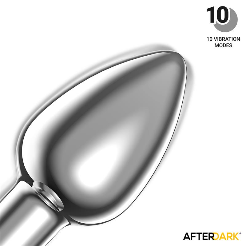 Dimpor Chrome Anal Plug with Vibration and Magnetic USB Size L — zdjęcie 7