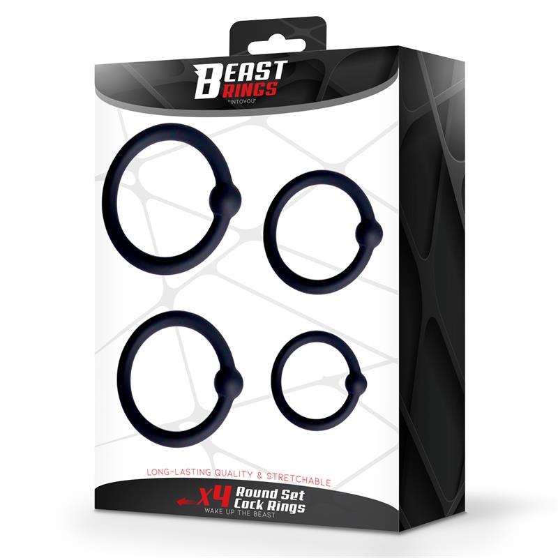 Set of 4 Penis Rings Silicone S, M, L and XL — zdjęcie 5