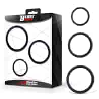 Set of 3 Penis Rings Silicone S, M and L