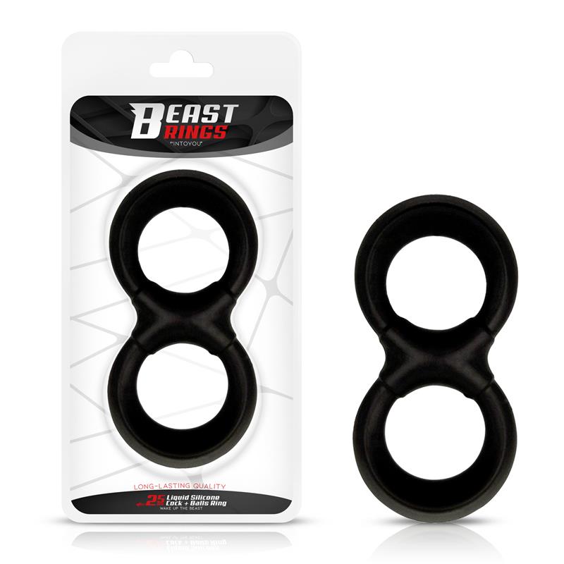 BEAST RINGS - Penis and Testicles Ring Liquid Silicone 25 mm