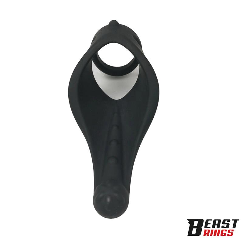 Double Penis Ring Solid Silicone 37/45 mm — zdjęcie 5