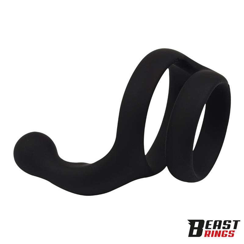 Double Penis Ring Solid Silicone 50/40 mm — zdjęcie 5