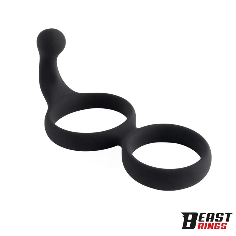 Double Penis Ring Solid Silicone 50/40 mm — zdjęcie 5