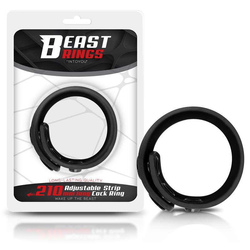 BEAST RINGS - Solid Silicone Adjustable Strip Cock Ring 15-21 cm