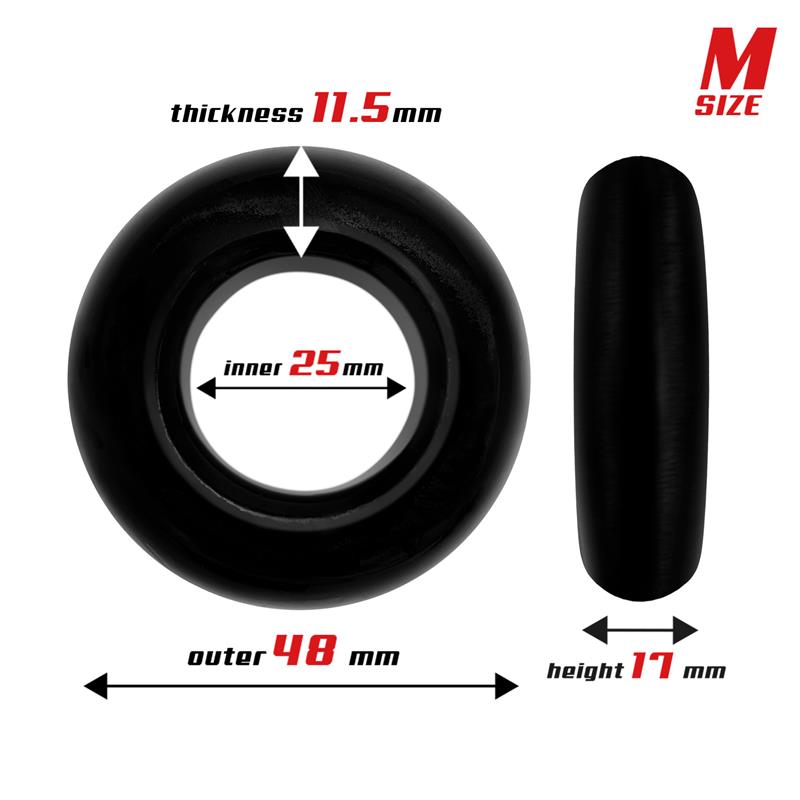 Set of 3 Cock Rings Flexible Black — zdjęcie 5