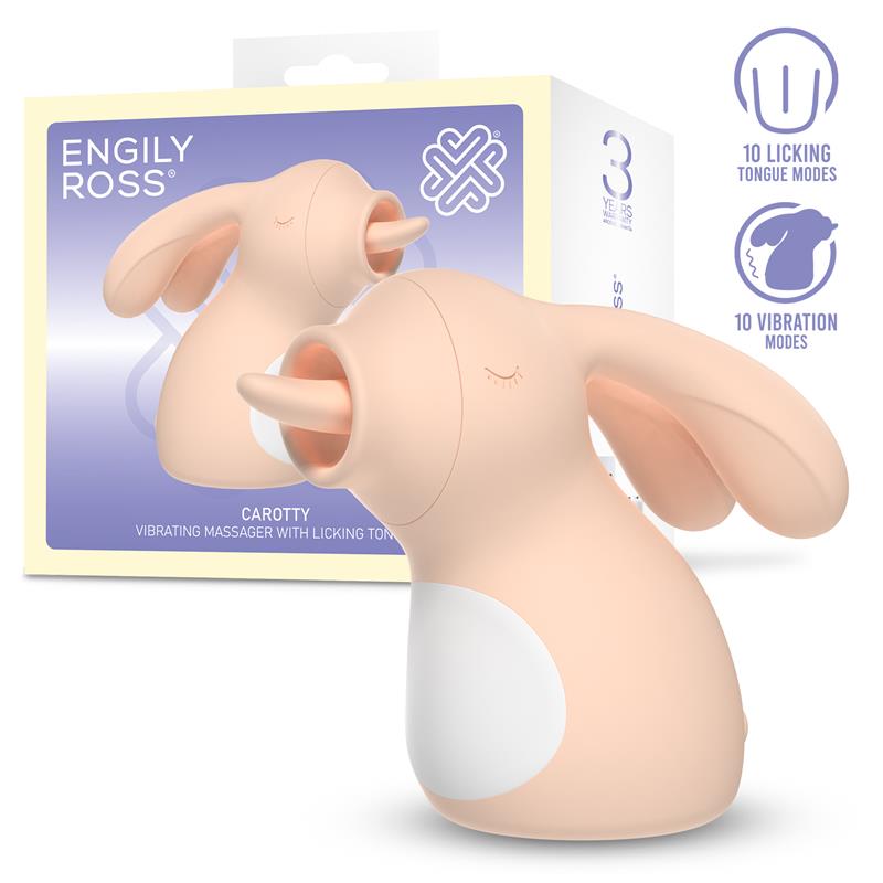 ENGILY ROSS - Carotty Massager with Vibration and Licking Tongue