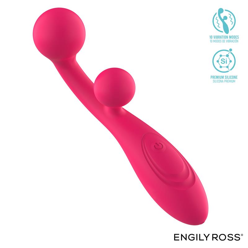 Rollie Double Ball Vibrator USB Silicone Pink Cl50 — zdjęcie 5