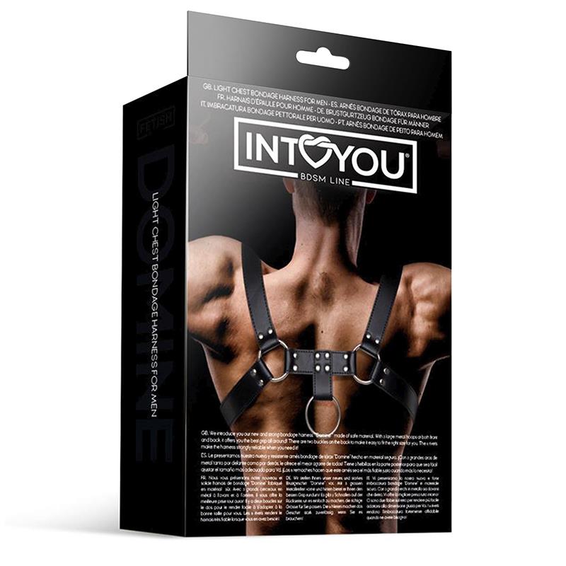 Domine Male Chest Bondage Harness Vegan Leather — zdjęcie 5