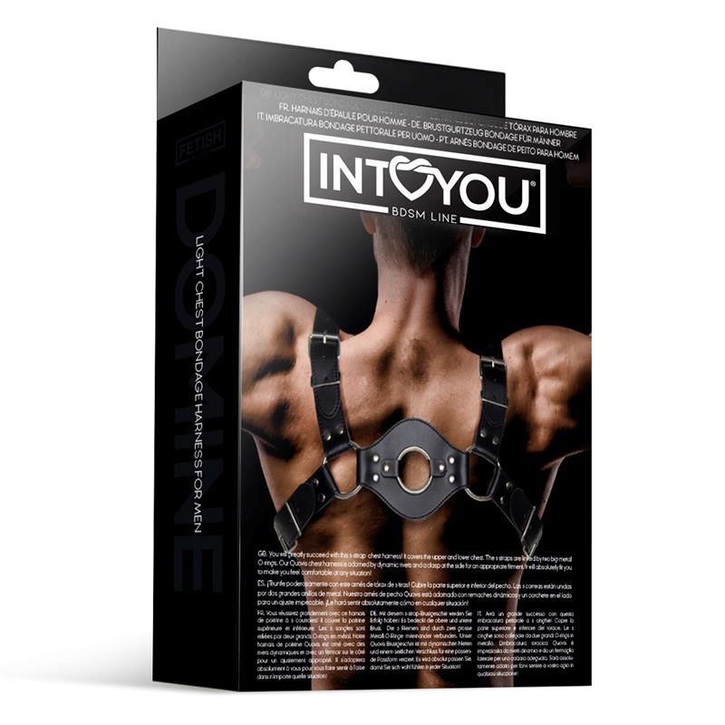Quovis Male Chest Bondage Harness Vegan Leather — zdjęcie 5