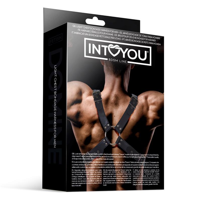 Darom Male Chest Bondage Harness Vegan Leather — zdjęcie 5