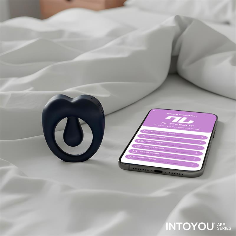 Kenny Penis Ring with Clitoris Stimulator and APP Night Blue — zdjęcie 7