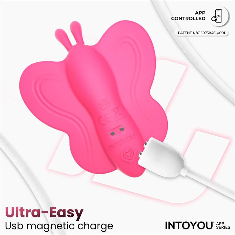 Wingy Butterfly Vibrator with App Peach Red — zdjęcie 7