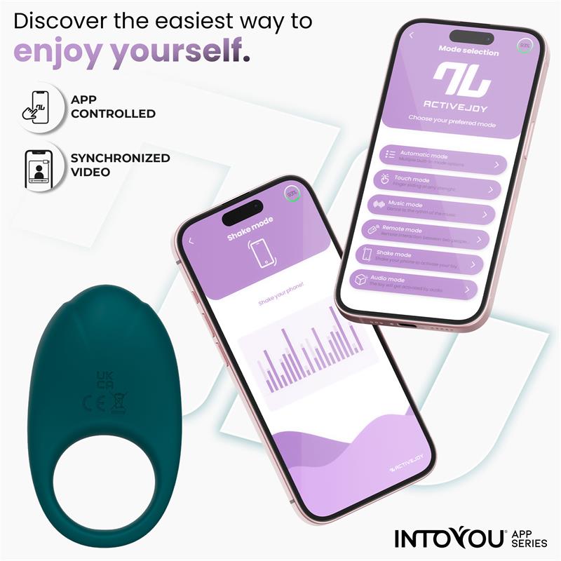 Ringo Vibrating Ring with App Unibody Green — zdjęcie 5