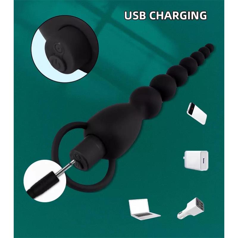 Marbe Anal Chain with Vibration USB Silicone — zdjęcie 5