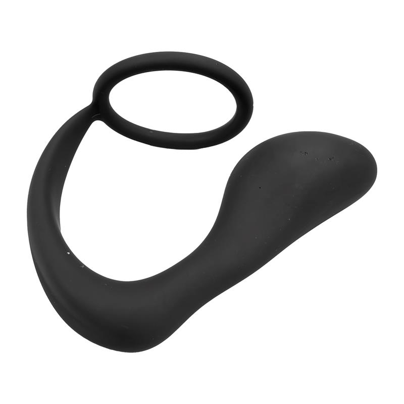 Randal Butt Plug with Penis Ring Silicone Black — zdjęcie 5