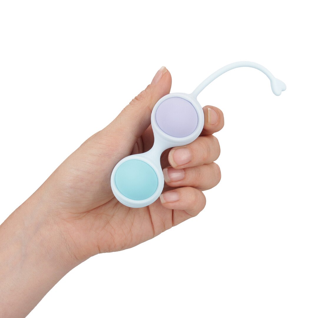 Vibrating and 5 Weight Interchangeable Kegel Kit with Remote Control - Purple — zdjęcie 5