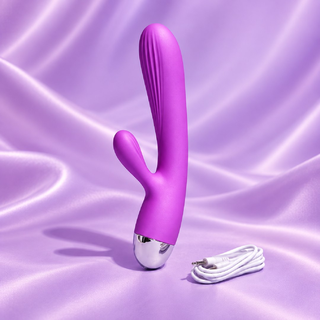 Wibrator Silikonowy Typ Króliczek Ładowany Usb Fioletowy — zdjęcie 8