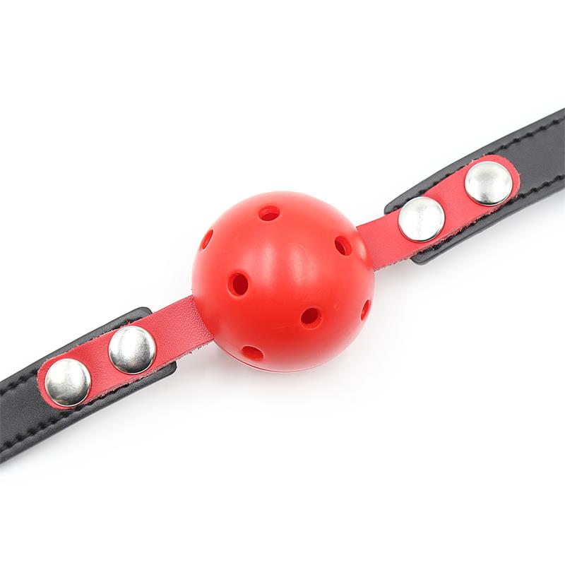 Ball Gag Breathable Black/Red — zdjęcie 6
