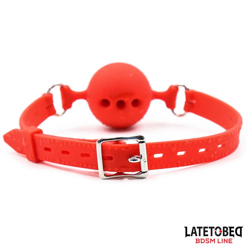 Breathable Silicone Ball Gag S - 4 cm — zdjęcie 6