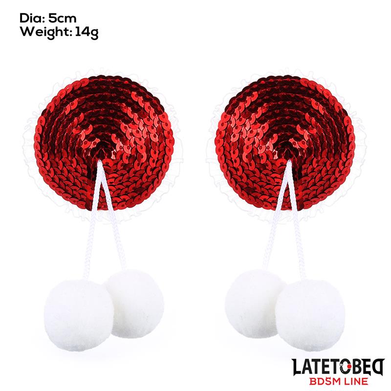 Nipple Pasties with Red Sequin Pom-Pom — zdjęcie 6
