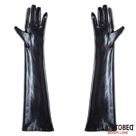 Wet Look Gloves One Size
