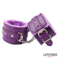 Furry Ankle Cuff Purple