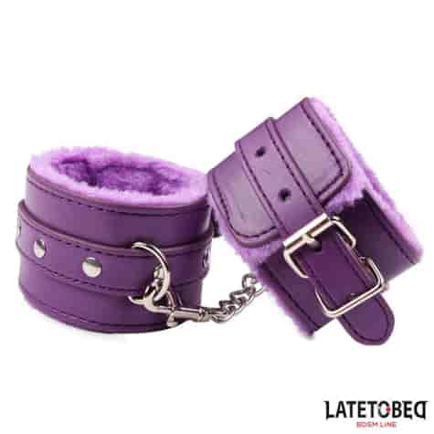 Furry Ankle Cuff Purple