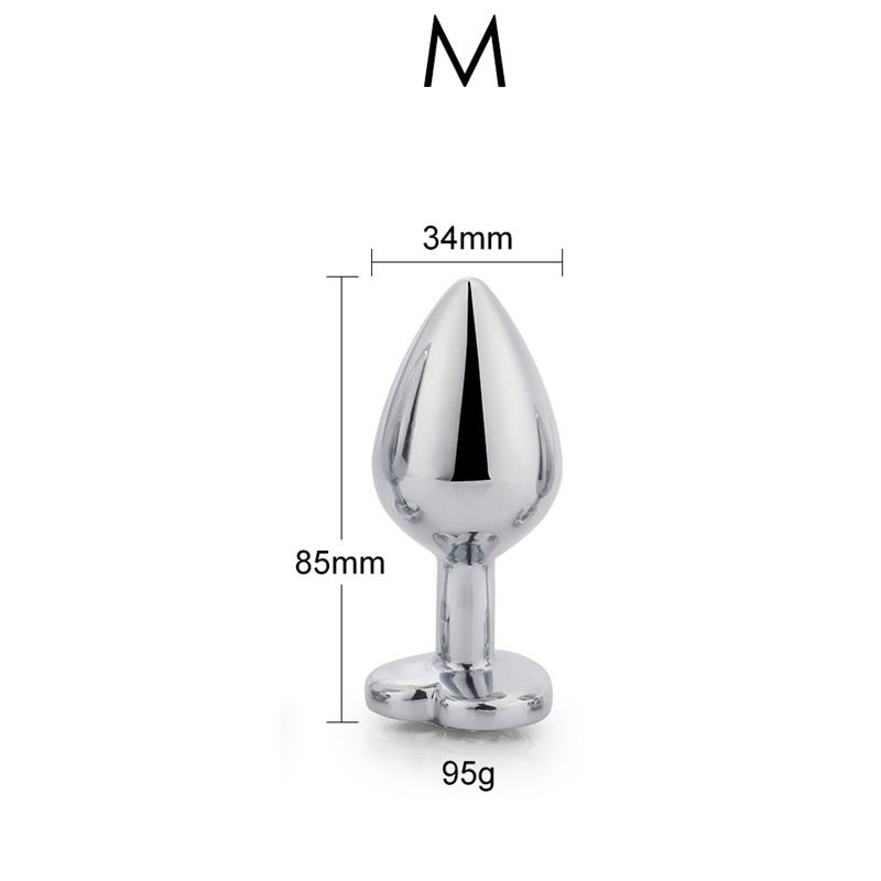 Heart Shaped Butt Plug White Size M — zdjęcie 6